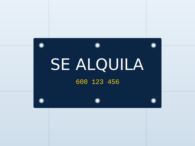 Lona "Se Alquila"